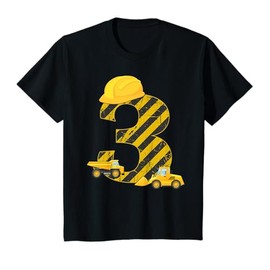 3rd Birthday Digger T-Shirt I 3 Years Builder Excavator Gift T-Shirt