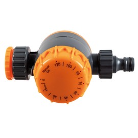 Mechanical Sprinkler Timer - Outdoor Tap Attachment for Garden Hose Pipe & Irrigation Watering System with 15-120 Minute Timer & Auto Switch Off – Measures H14 x W6.5 x D8.5cm, No Power Source Needed