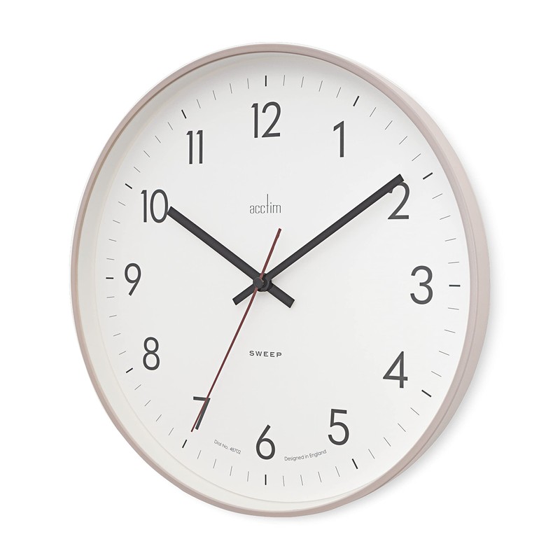 Acctim Aster Non-Ticking Sweep Sleek Wall Clock (Mocha)