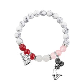 PLITI Cheerleader Bracelet Cheerleading Gift Cheer Coach Appreciation Gift Megaphone Jewelry For Cheer Girl (Cheerleader Megaphone bgU)