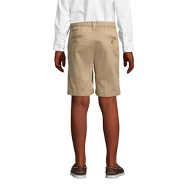 Lands' End Uniform Boys Plain Front Blend Chino Short Khaki Kids 2