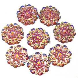 Lmlliang 10pc Sew On Rhinestone18mm Round Flat Back Resin Cabochon Cameo for Jewelry Making DIY Bags Hair Clip Phone Craft Shoes Jewelry Making Decoration(Peach)