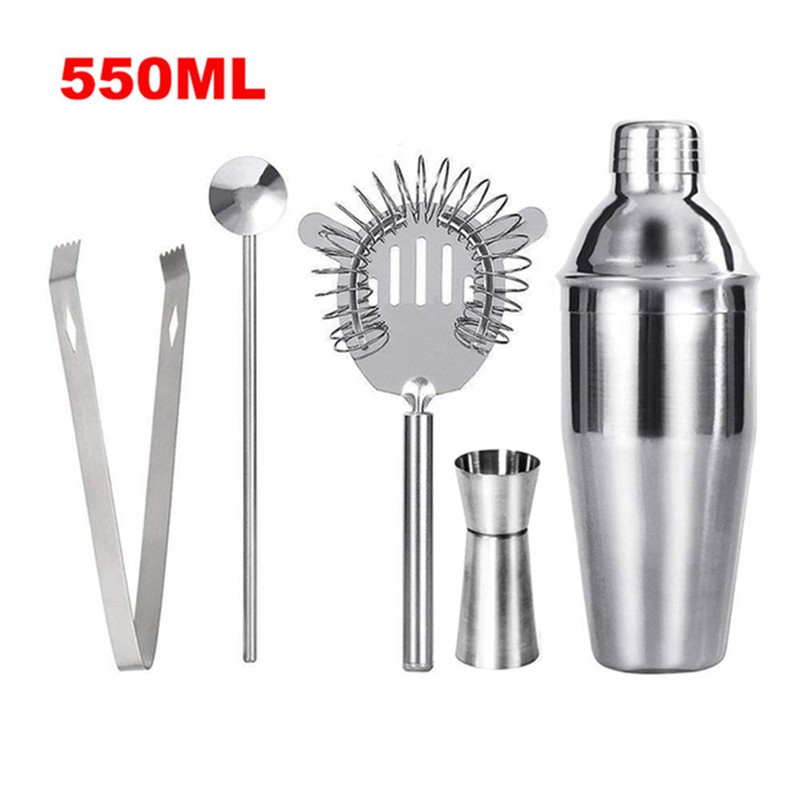5Pcs Cocktail Shaker Set Cocktail Making Bar Set Cocktail Gift
