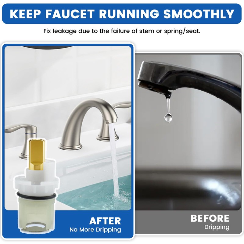 MILYARD RP25513 Faucet Stem Assembly Replacement Kit for De-lta Two-Handle