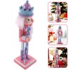 COHEALI Pink Christmas Nutcracker,Christmas Nutcracker Figure,Traditional Wooden Nutcracker Soldier,Nutcracker Wood