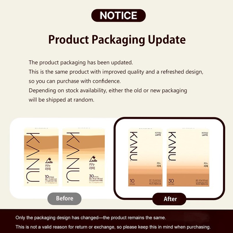 Maxim KANU Latte Instant Mixed Coffee Sticks (13.5g x 10