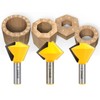 YONICO Birdsmouth Router Bit Set 3 Bit 1/2-Inch Shank 15330
