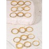 BOMAIL 18Pcs Stackable Rings for Women 14K Gold Plated Stainless