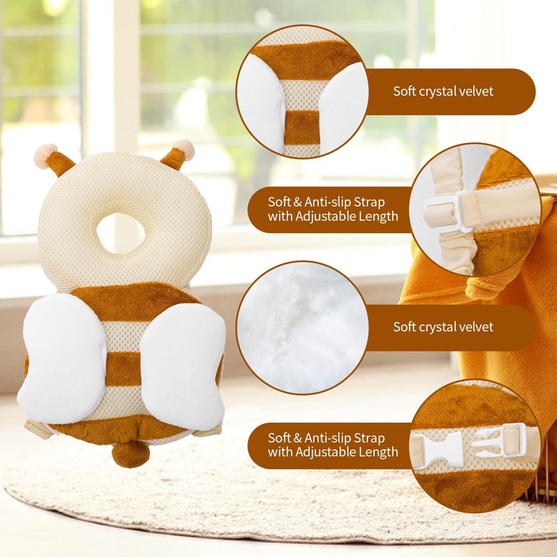 Baby Head Guard Backpack, Soft and Comfortable, Cute Design, Adjustable