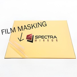 Spectra Mirror 12x24 (1/8" Thick) Gold Many Sizes & Colors Available - Acrylic Mirror - Lighter & Stronger Than Glass - Smooth Surface - Safe & Shatter Resistant - Nominal Cut