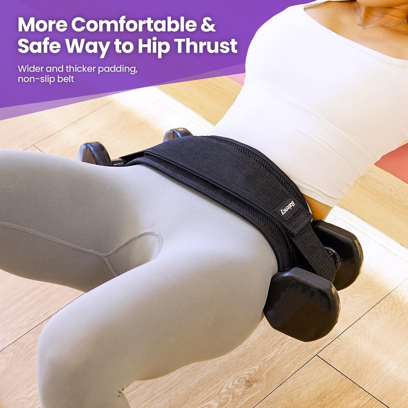 Hip Thrust Belt, Balency Hip Thrust Belt for Dumbbells Heavy,