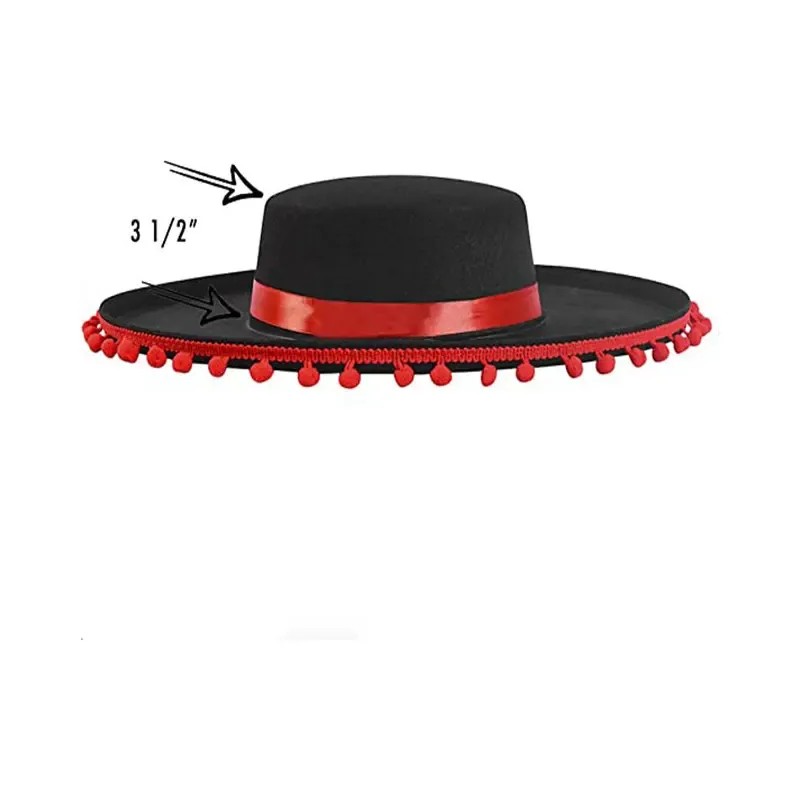 Sombrero Español Tradicional Salsa Flamenca Gondolero