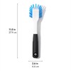 OXO Good Grips Dish Brush, Nylon Bristles with Built-in Scraper,