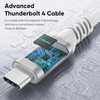 FEMORO Thunderbolt 4 Cable 6ft, 40Gbps Data Transfer 8K@120Hz 4K@240Hz