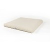 Waterglider International Zabuton, Eclipse line, Buckwheat Filled Meditation Cushion, 23" x 23" Natural