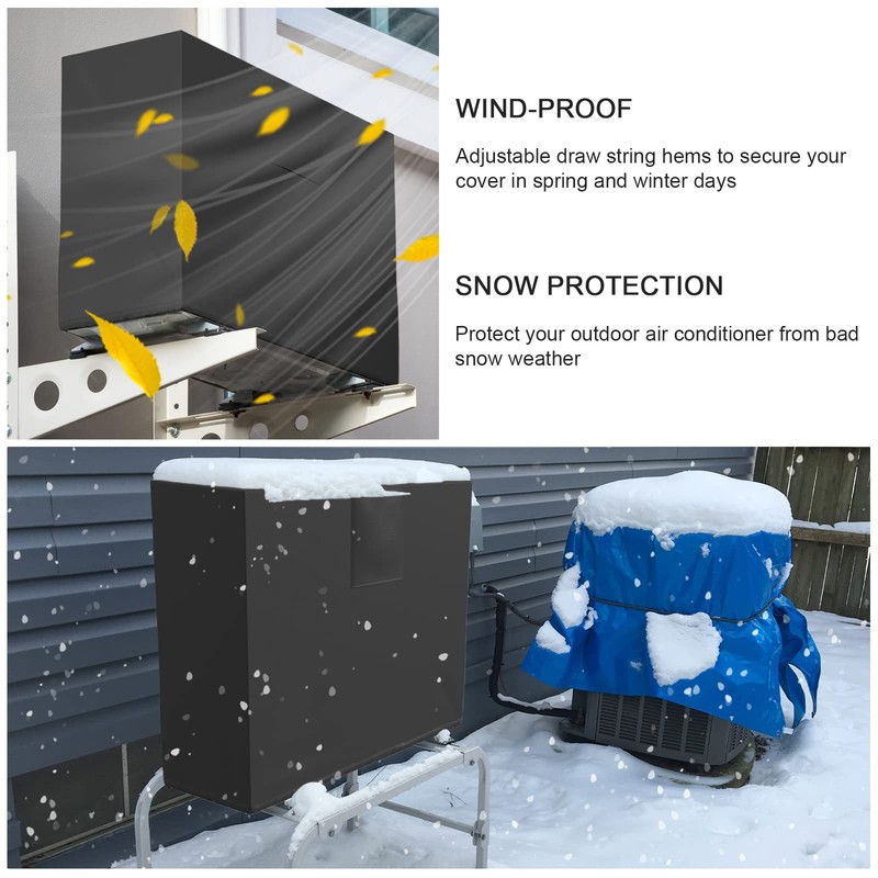 KLOLKUTTA Mini Split Air Conditioner Covers for Outside Units, Rectangular