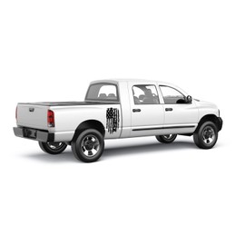 Vinyl Wall Art Decal - Veteran USA Flag - 22" x 13" - Inspiring Patriotic American Memorial Day Design Sticker for Home Doors Cars Trucks Windows Bumpers Office Storefront Decor (Black)