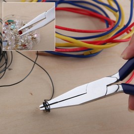 GOLD DEER 6 Inch Flat Nose Pliers Duck Bill Pliers Flat Nose Pliers with Teeth Multipurpose for Maintenance Wire Bending Straightening Pliers Precision Pliers for Jewelry Making