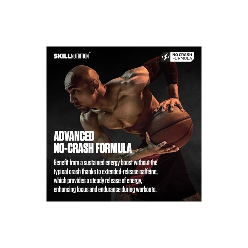 Skill Nutrition Pre-Workout Tropical Punch - No-Crash Formula with Extended-Release