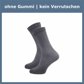 GAWILO Vein Socks for Men (9 Pairs) | Without Rubber and Without Seam | Socks with Vein-Friendly Comfort Waistband, Grey (old)