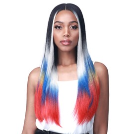 BOBBI BOSS 6" HD Lace Part Wigs - MLF642 PANIZ, Long Stright wigs with Baby Hair, High Heat Resistant Wigs (NATURAL BK)