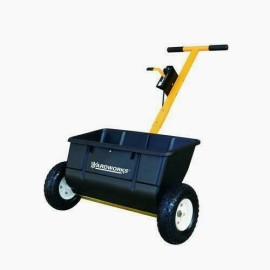 Yardworks 75 lb Galvanized Steel All Season Push Broadcasting Seed Fertilizer Spreader