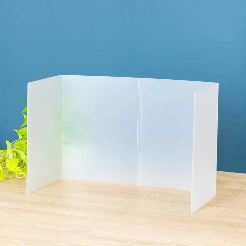 Nakabayashi PTS-OT1034MW Folding Mobile Partition, Milky White (Graved)