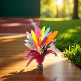 Galepromot Kick Shuttlecock, 20CM Fadeless Colorful Feathers Chinese Shuttlecock Adults, Chinese Jianzi Foot Feather Sports Toy for Indoor and Outdoor Tennis and Racquet Sports