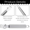 Zitronen Zester Schäler,Zestenreißer,Zitronen Schäler,Zestenschneider,Edelstahl Zitrone Peeler Reibe,Ziseliermesser,Professioneller Zitronen Zester,mit Kanalmesser
