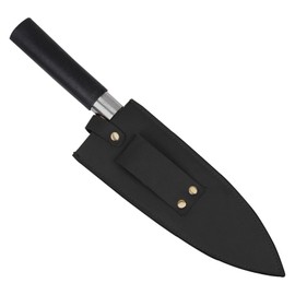 Qchengsan Cowhide Leather Knife Sheath, 8 Inch Chef Knife Guard, Heavy Duty Universal Knife Cover or Sleeves, Chef Meat cleaver sheath with Belt Loop(8.2" Lx2.2 W)