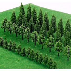 Pack of 25 Model Trees, Miniature, Train Trees, Railway, Landscape, Diorama Trees, Architecture Trees, for DIY Landscape, Mini Landscaping