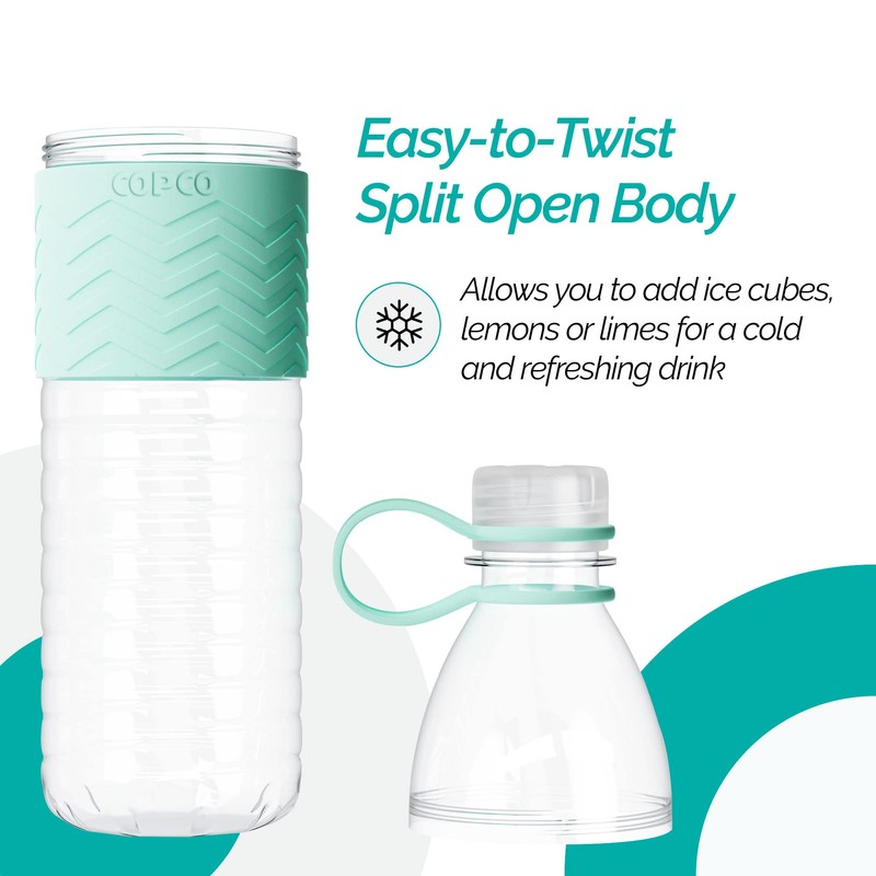 Copco Hydra - Botella de agua Tritan reutilizable con tapa