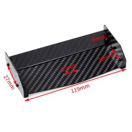 RCHUBAM 1/16 RC Rear Wing Spoiler Carbon Fiber RC Tail Wing Compatible with Losi Mini-B 1/16 RC Off Road RC Truck Upgrade Parts