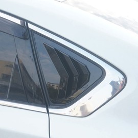 NEOLVZT New Racing Rear Quarter Window Louvers Scoops Shades Blinds for Nissan Altima 2013 2014 2015 2016 2017 2018 (Gloss Black)