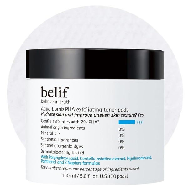 belif PHA 2% Toner Pads – Gentle Exfoliating Facial Polish
