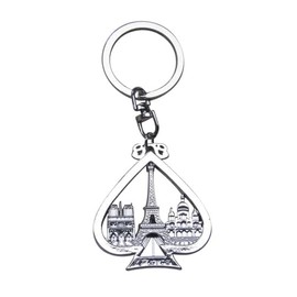 Eiffel Tower, Holy Heart Church and Notre Dame de Paris Cathedral, Silver, 8.5 x 4 cm, silver