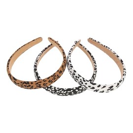 Beaupretty 3 piezas Diademas Estampado Animal Mujer Elegantes Cinta Para Pelo Retro Leopardo Y Cebra Accesorios Decorativos Comodas Versátiles Para Uso Diario