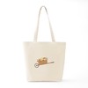 CafePress Flower Wheelbarrow Tote Bag Reusable Natural Beige Canvas Shopping