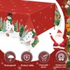 Peryiter 2 Pcs Christmas Snowman Tablecloth 54 x 108 Inch