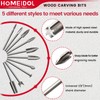 10PCS Wood Carving Drill Bits Set, HOMEIDOL 1/8" Shank Wood