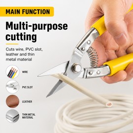 Heavy Duty Stainless Steel Cutting Scissors for Electrical & Workshop Use – Industrial Blade Tool for Wire, PVC, and Material Cutting