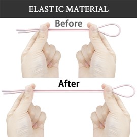 Endoto 2 Pairs Shoelaces for Hey Dude Elastic Strings Replacement Laces Shoes(Color:Pink,Size:16Inch)