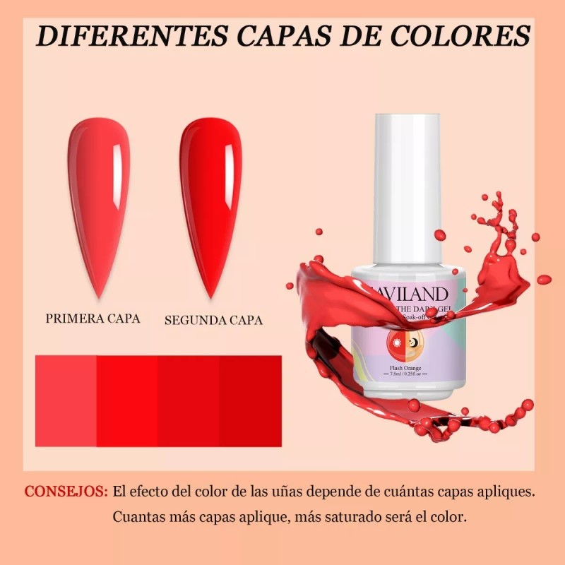 Saviland Gel Esmalte Uv Para Uñas Neon Glow 12 Piezas,