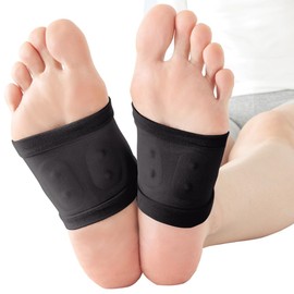 Alphax Foot Supporter, Silk Blend, Magnetic Medical Supporter, For Soles of Foot (2 Pieces, 1 Pair), Black, Made in Japan