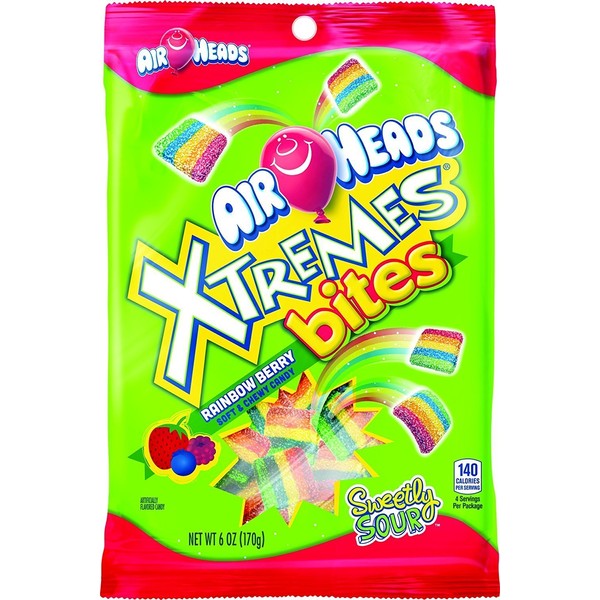 AirHeads Xtreme Bites Rainbow Berry, Party, 6oz