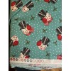 Moda Urban Chiks Sweet Christmas Turquoise Snowman 1/2 Yard OOP