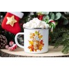 MAXIKIWI Langlebige Emaille-Kaffee- oder Tee-Camping-Tasse für drinnen und draußen, Herbstkaffee,
