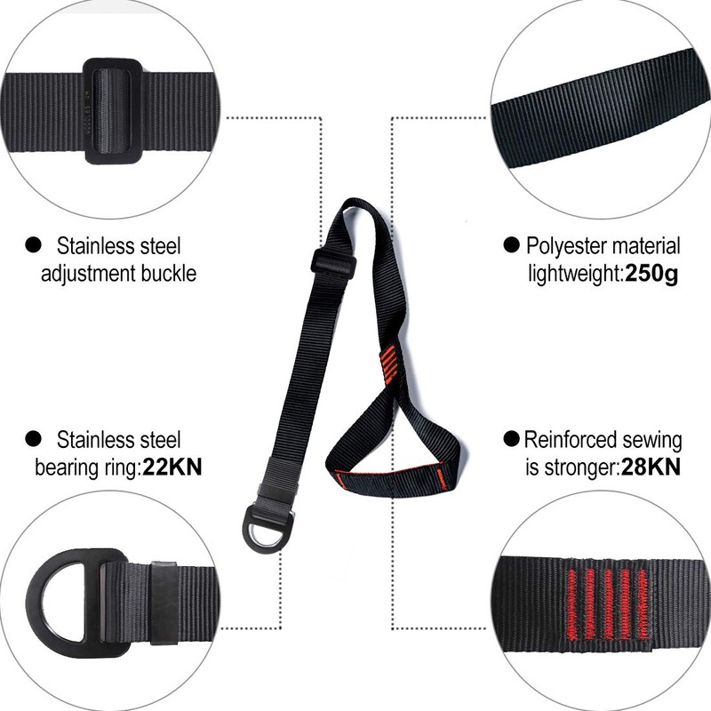 NewDoar Climbing Foot Ascender Loop Adjustable Climbing Ascender Strap Foot