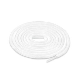 E EGART Pair of Round Trainers Shoelace, 5mm Wide Shoe Lace for Sneakers, Premium Trainer Shoe String, Replacements for Athletic Sport Shoelaces (White, 120 CM)