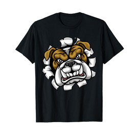 Bulldog Dog Mean Animal Cartoon Character T-Shirt